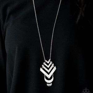 Silver necklace and earrings set